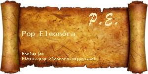 Pop Eleonóra névjegykártya