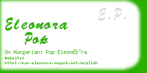 eleonora pop business card